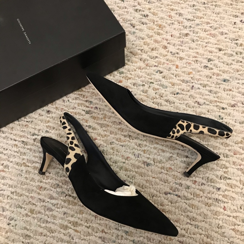 🆕 Giuseppe Zanotti cheetah leopard black heels
